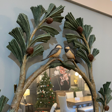 Load image into Gallery viewer, 1180 CHICKADEES IN PINE BOUGHS MIRROR