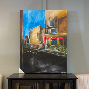 36x48 Downtown Signed Original Canvas by Warren Knapp