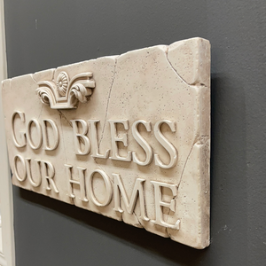God Bless Our Home Ceramic Wall Art